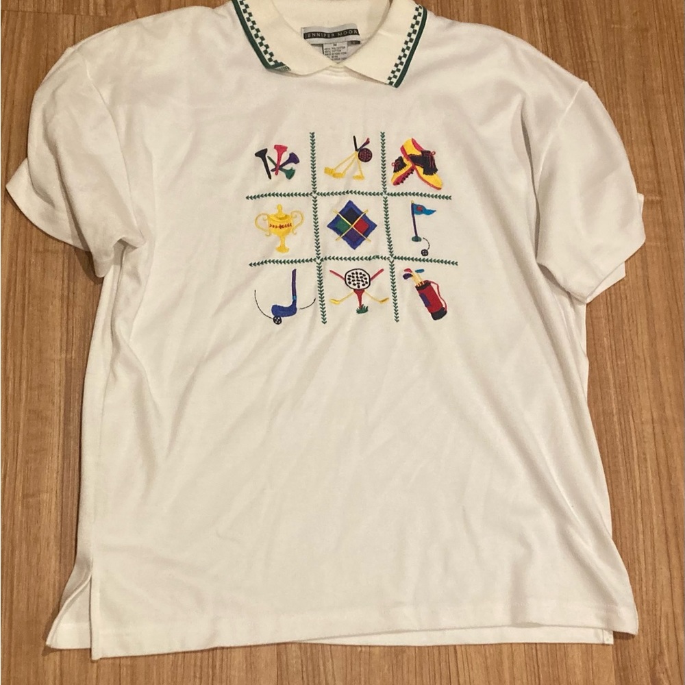 Vintage Jennifer Moore Collared Golf Tee - Size M